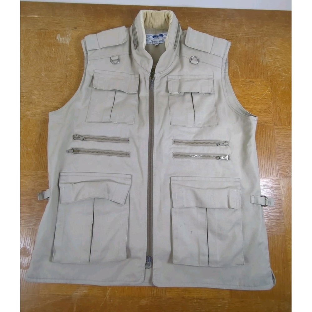 Vintage Tilley‎ Endurables Safari Photography Vest Size L Beige Canada - Flaws